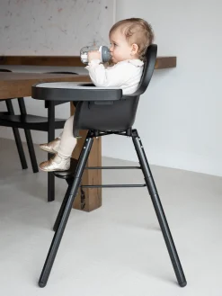 Childhome Evolu Accessoires|Evolu-Evolu Tablette De Chaise - Abs - Noir + Napperon En Silicone