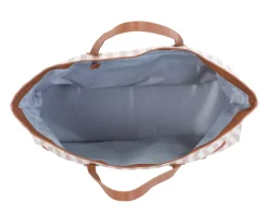 Childhome Family Bag|Family Bag-Family Bag Sac à Langer - Rayures - Nude/Terracotta
