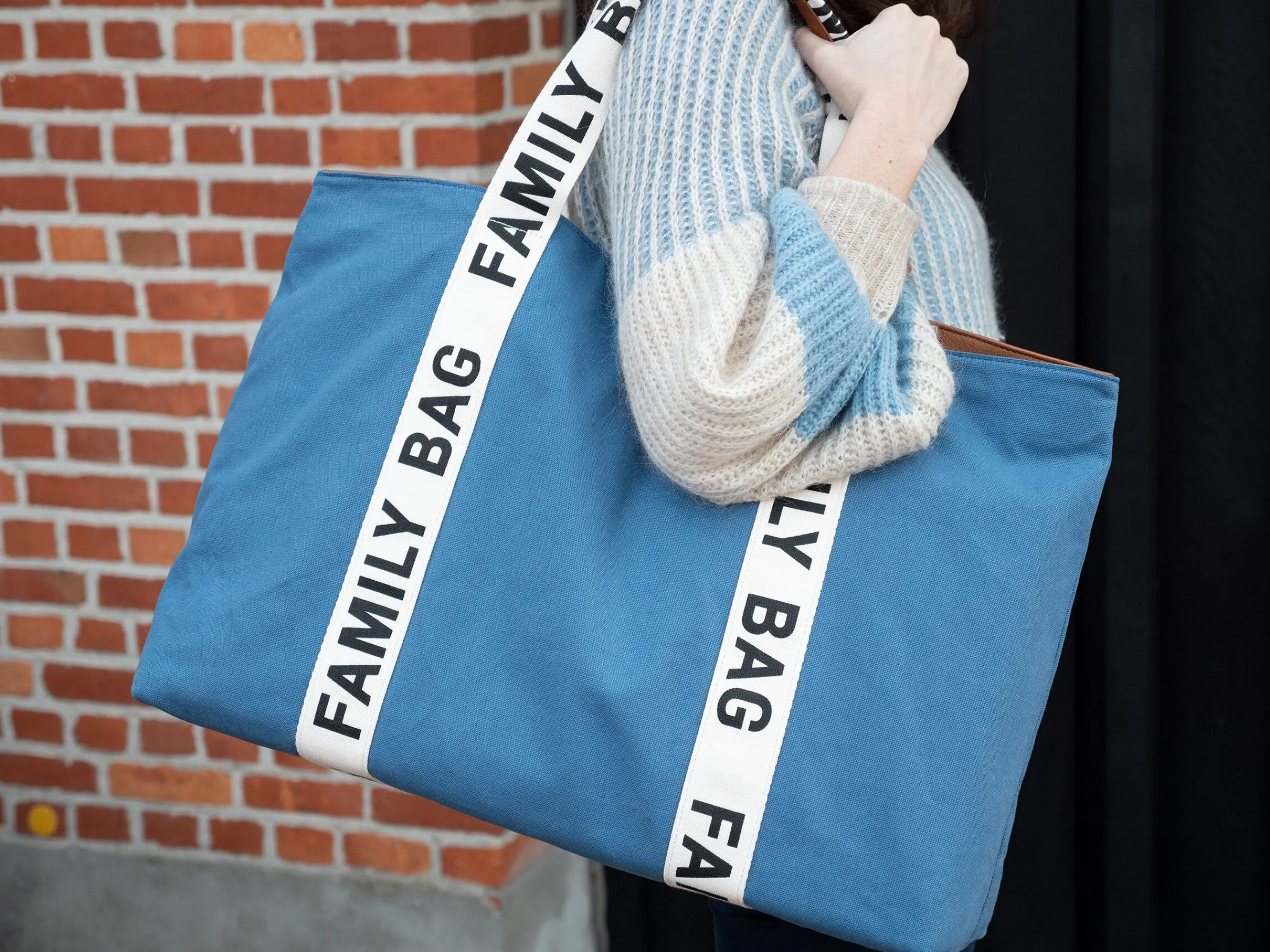 Childhome Signature Collection|Family Bag-Family Bag Sac A Langer - Signature - Canvas - Indigo