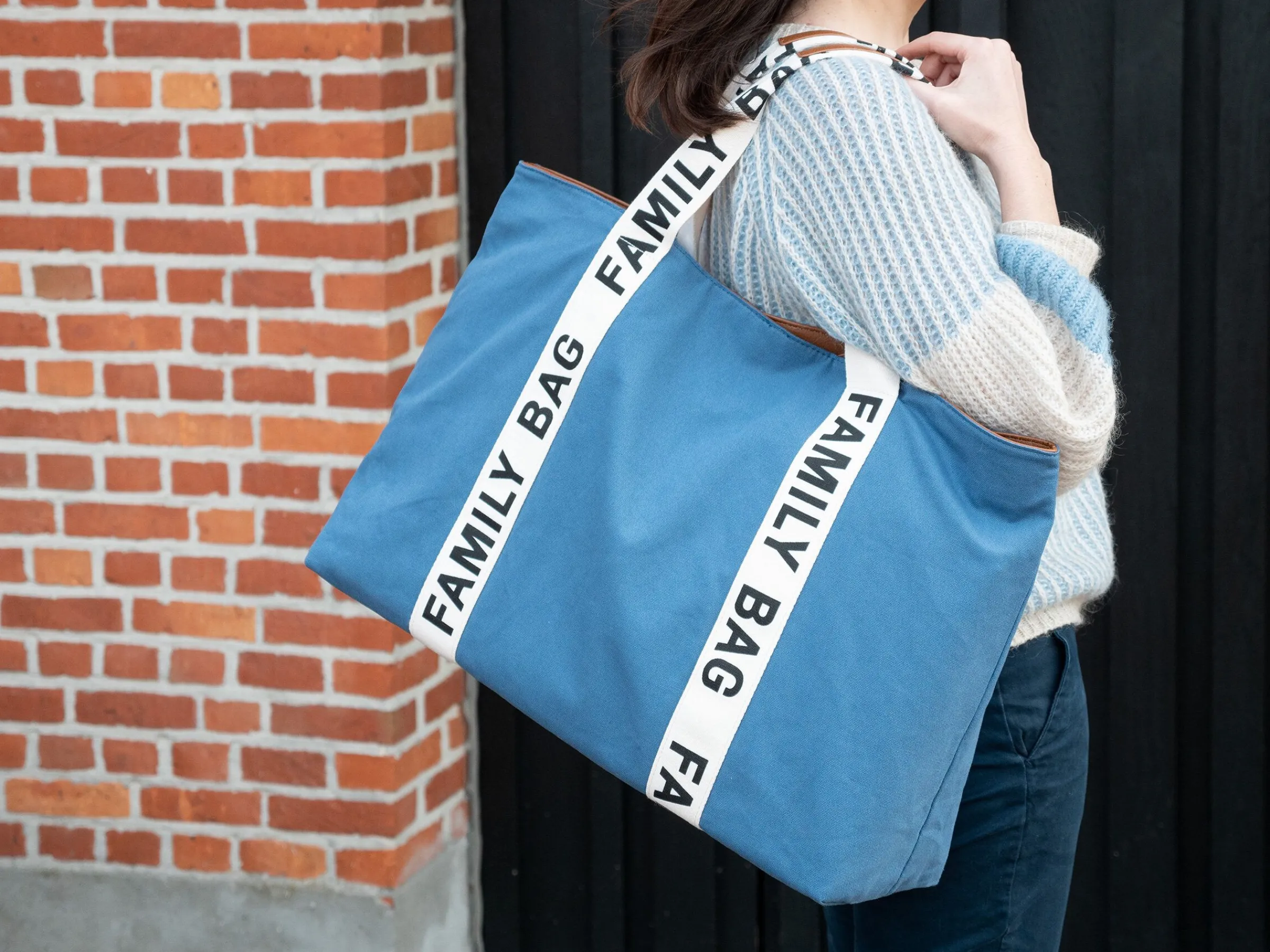 Childhome Signature Collection|Family Bag-Family Bag Sac A Langer - Signature - Canvas - Indigo