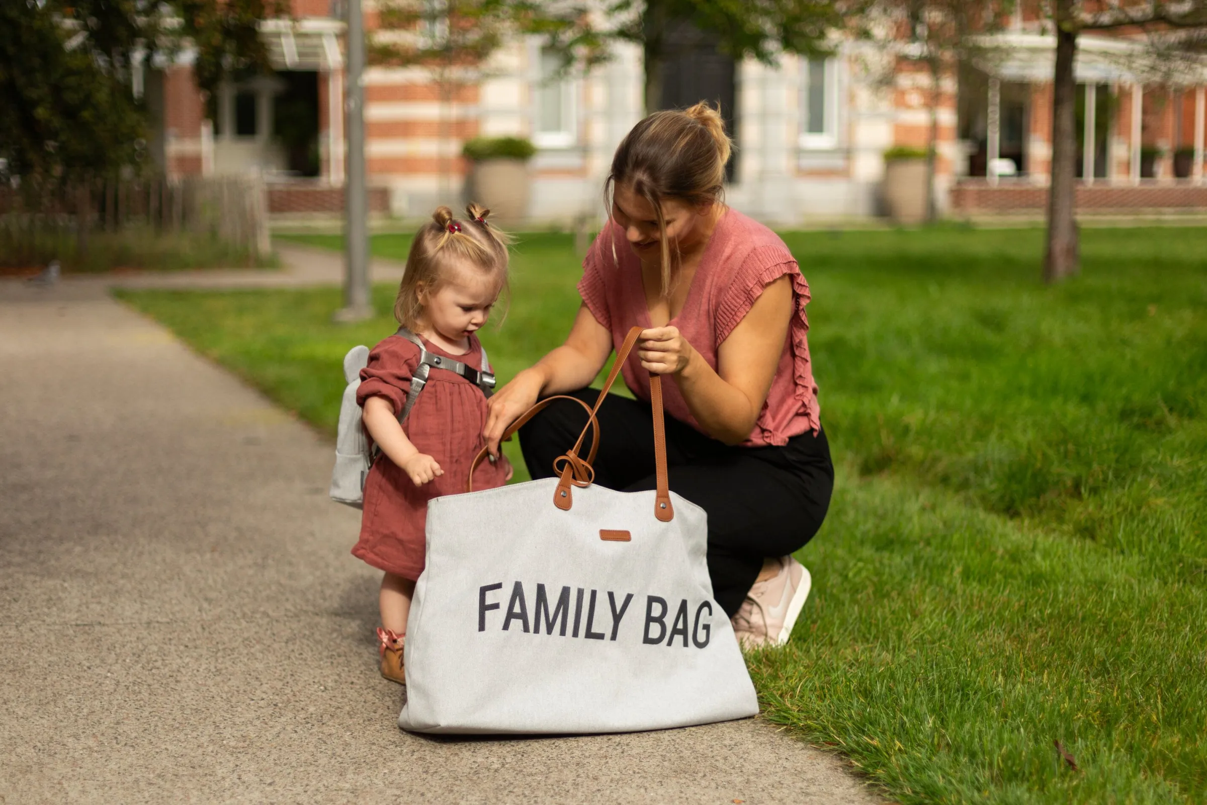 Childhome Family Bag|Family Bag-Family Bag Sac A Langer - Canvas - Gris