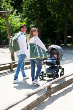 Childhome Signature Collection|Family Bag-Family Bag Sac A Langer - Signature - Canvas - Vert