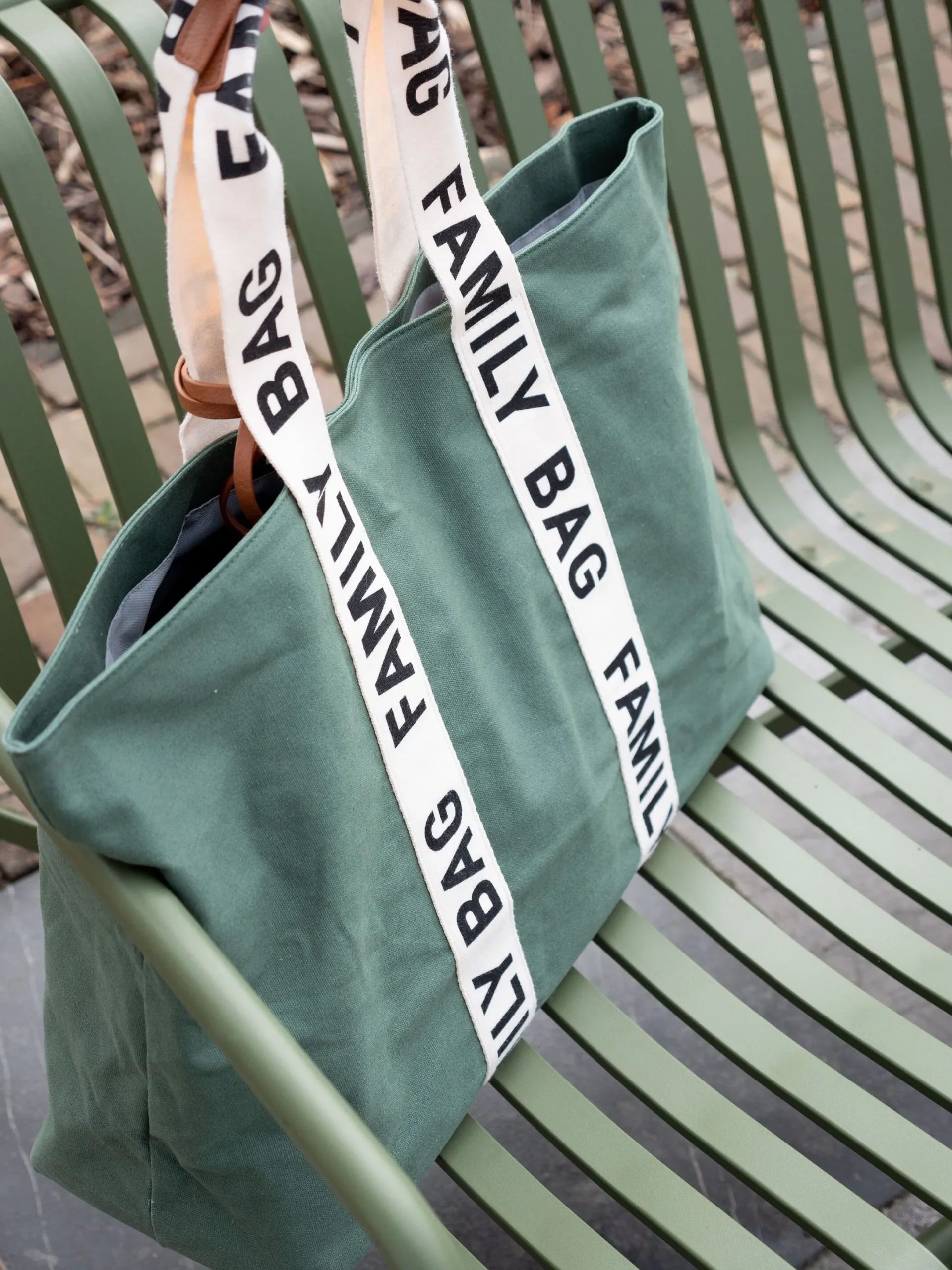 Childhome Signature Collection|Family Bag-Family Bag Sac A Langer - Signature - Canvas - Vert