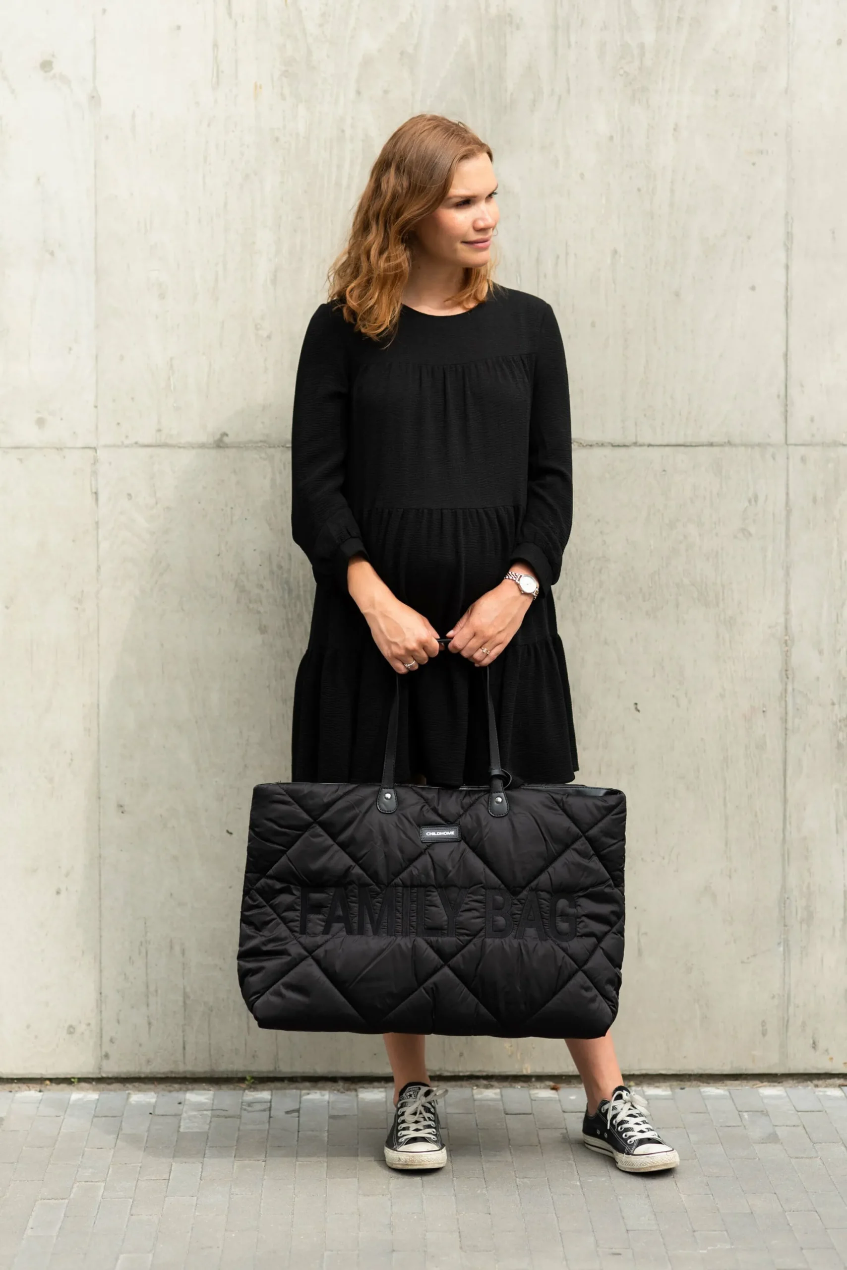 Childhome Family Bag|Family Bag-Family Bag Sac A Langer - Matelassé - Noir