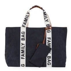 Childhome Signature Collection|Family Bag-Family Bag Sac A Langer - Signature - Canvas - Noir