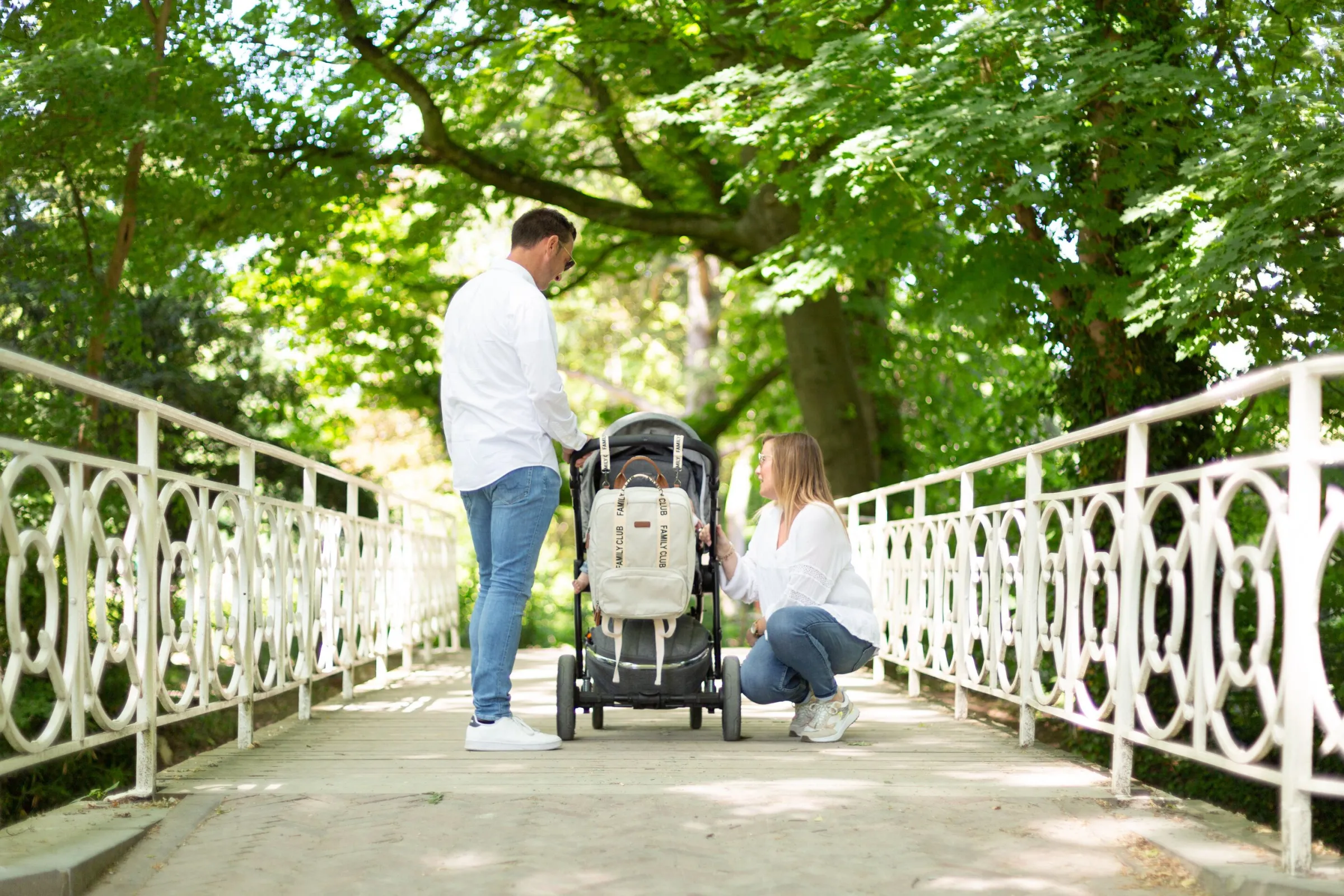 Childhome Signature Collection|Family Club-Family Club Signature Sac a Dos - Ecru