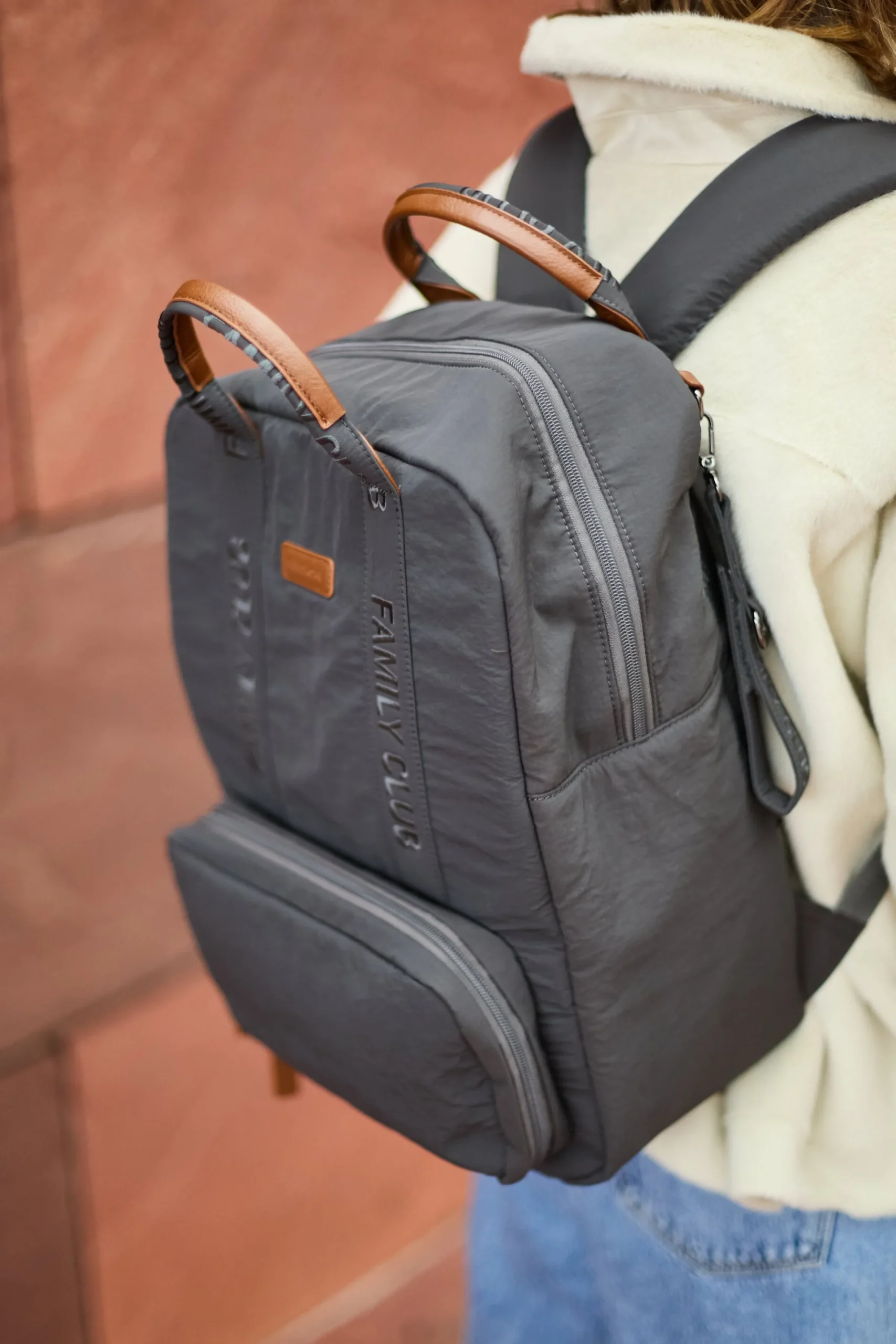Childhome Signature Collection|Family Club-Family Club Signature Sac a Dos - Urban Gris Foncé
