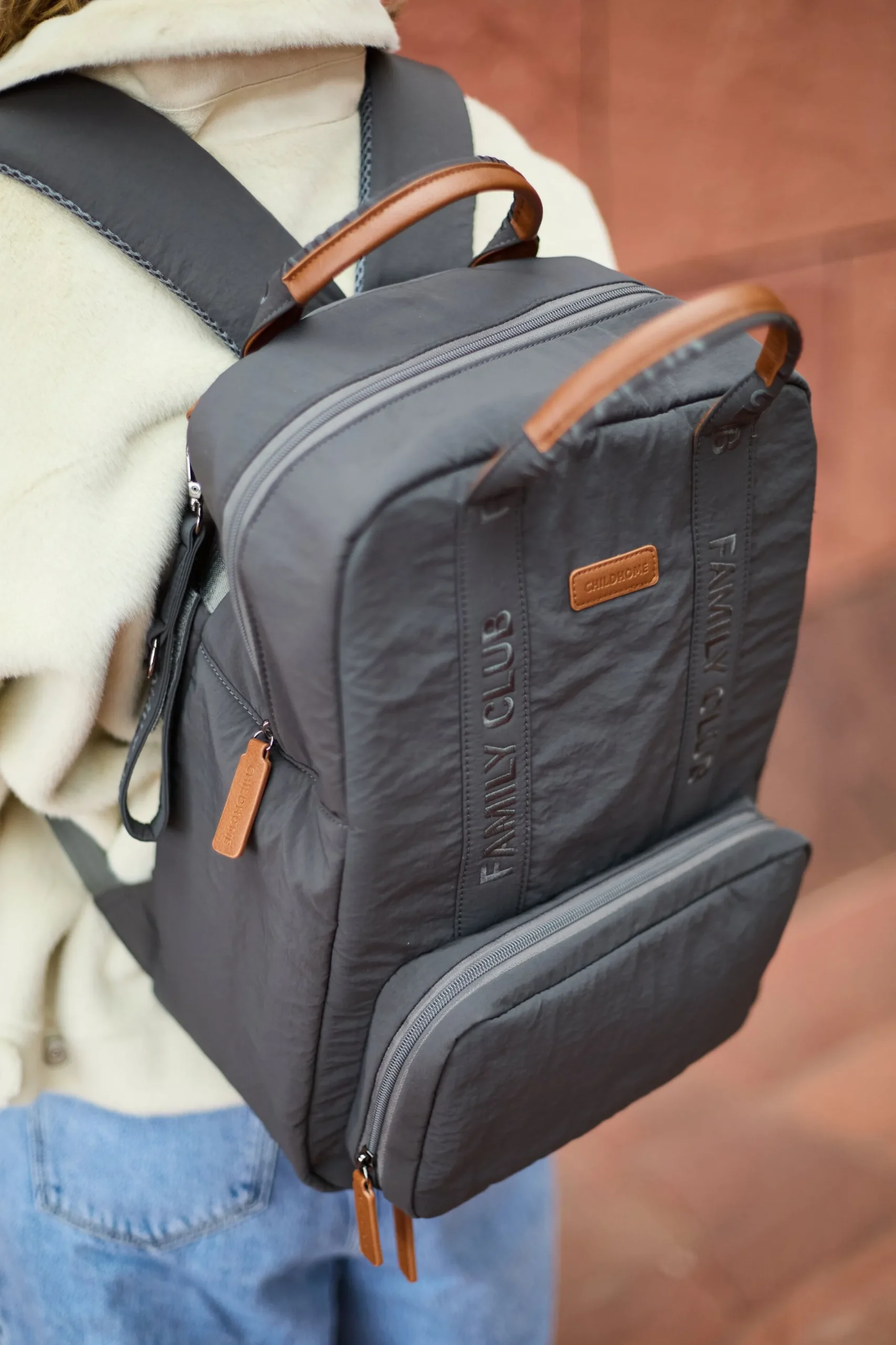 Childhome Signature Collection|Family Club-Family Club Signature Sac a Dos - Urban Gris Foncé