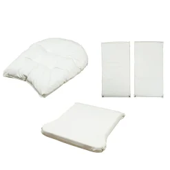 Childhome Pièces De Rechange-Fauteuil A Bascule Rond - Ensemble de coussins - Blanc