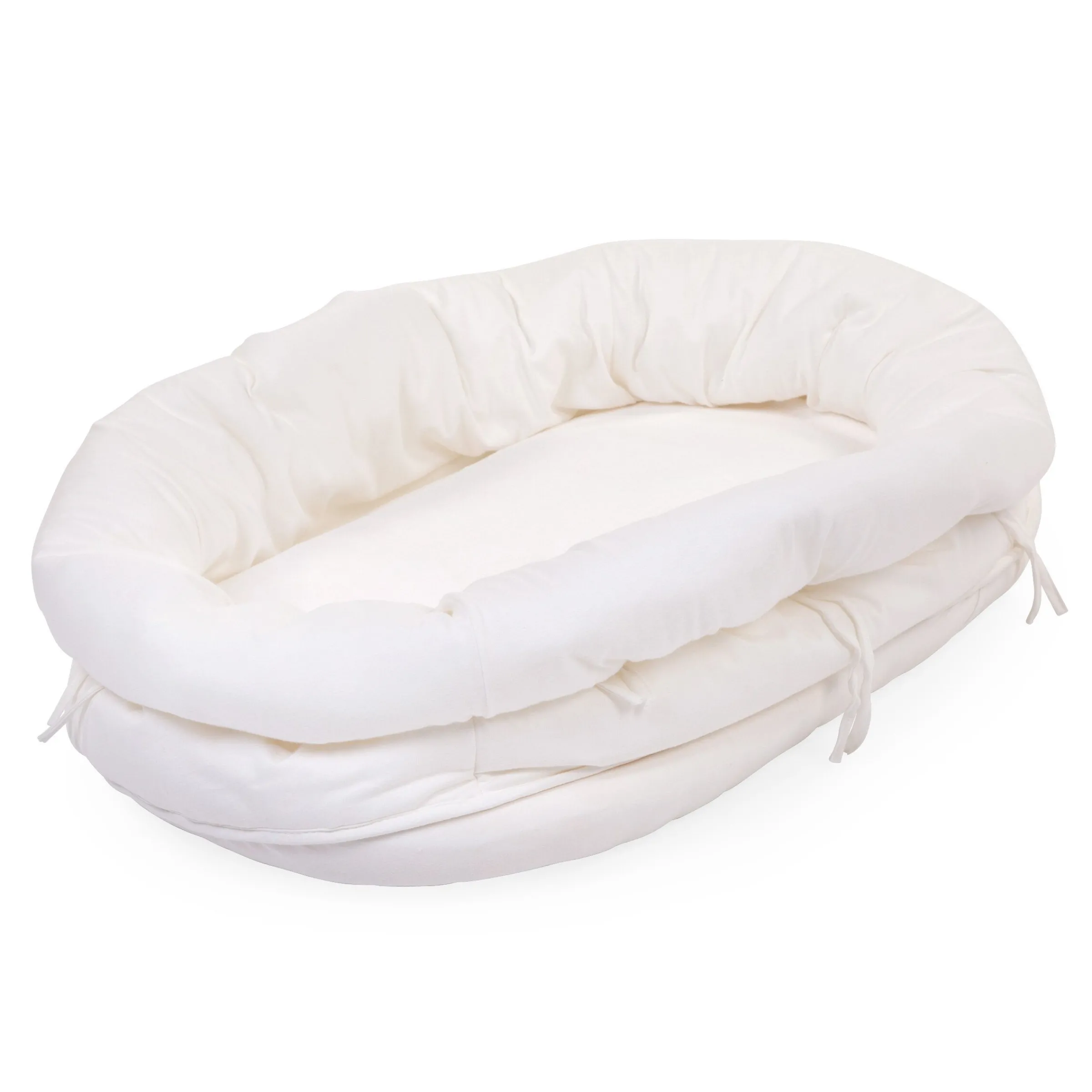Childhome Berceaux Habillages-Housse de berceau en rotin jersery blanc cassé
