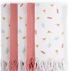 Childhome Langes Tetra-Langes Tetra - Coton - Tipi + Nude Avec Franges - 5 Pcs