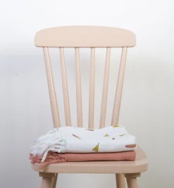 Childhome Langes Tetra-Langes Tetra - Coton - Tipi + Nude Avec Franges - 5 Pcs