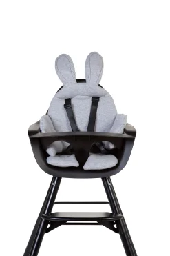 Childhome Coussins Pour Chaise Haute-Lapin Coussin Réducteur Universel - Jersey - Gris