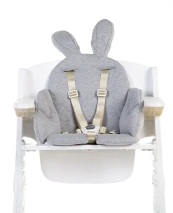 Childhome Coussins Pour Chaise Haute-Lapin Coussin Réducteur Universel - Jersey - Gris