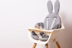 Childhome Coussins Pour Chaise Haute-Lapin Coussin Réducteur Universel - Jersey - Gris