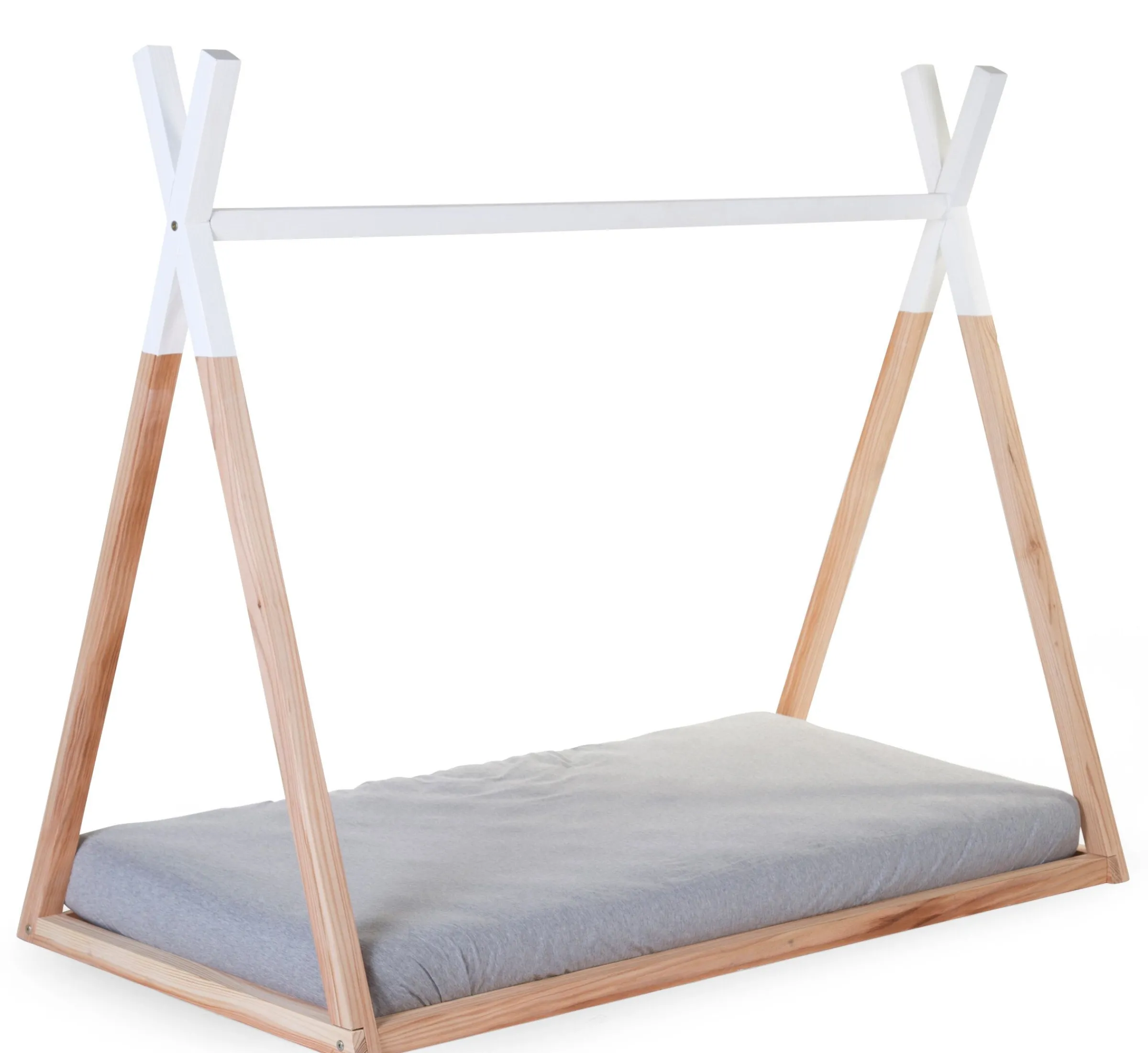 Childhome Cadres De Lit|Lits D'enfant Et De Bébé-Lit Tipi - 70x140 Cm - Bois - Naturel Blanc