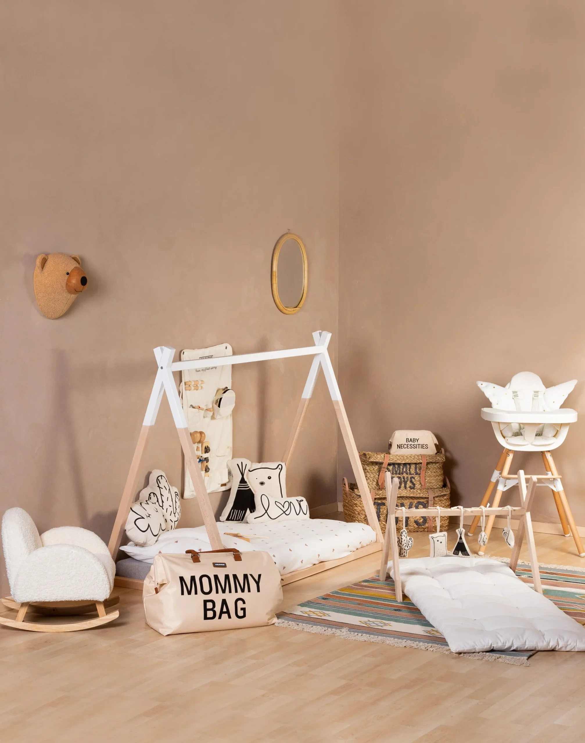 Childhome Cadres De Lit|Lits D'enfant Et De Bébé-Lit Tipi - 70x140 Cm - Bois - Naturel Blanc