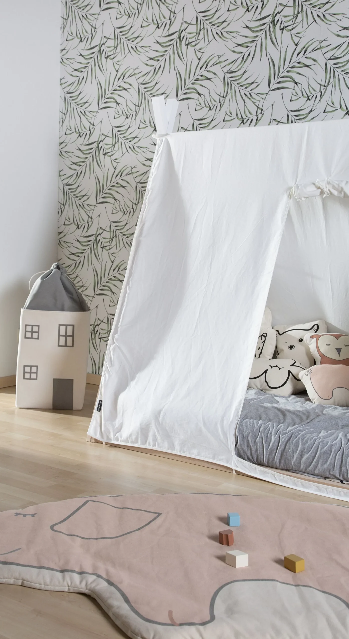Childhome Cadres De Lit|Lits D'enfant Et De Bébé-Lit Tipi Junior - 90x200 Cm - Bois - Naturel Blanc