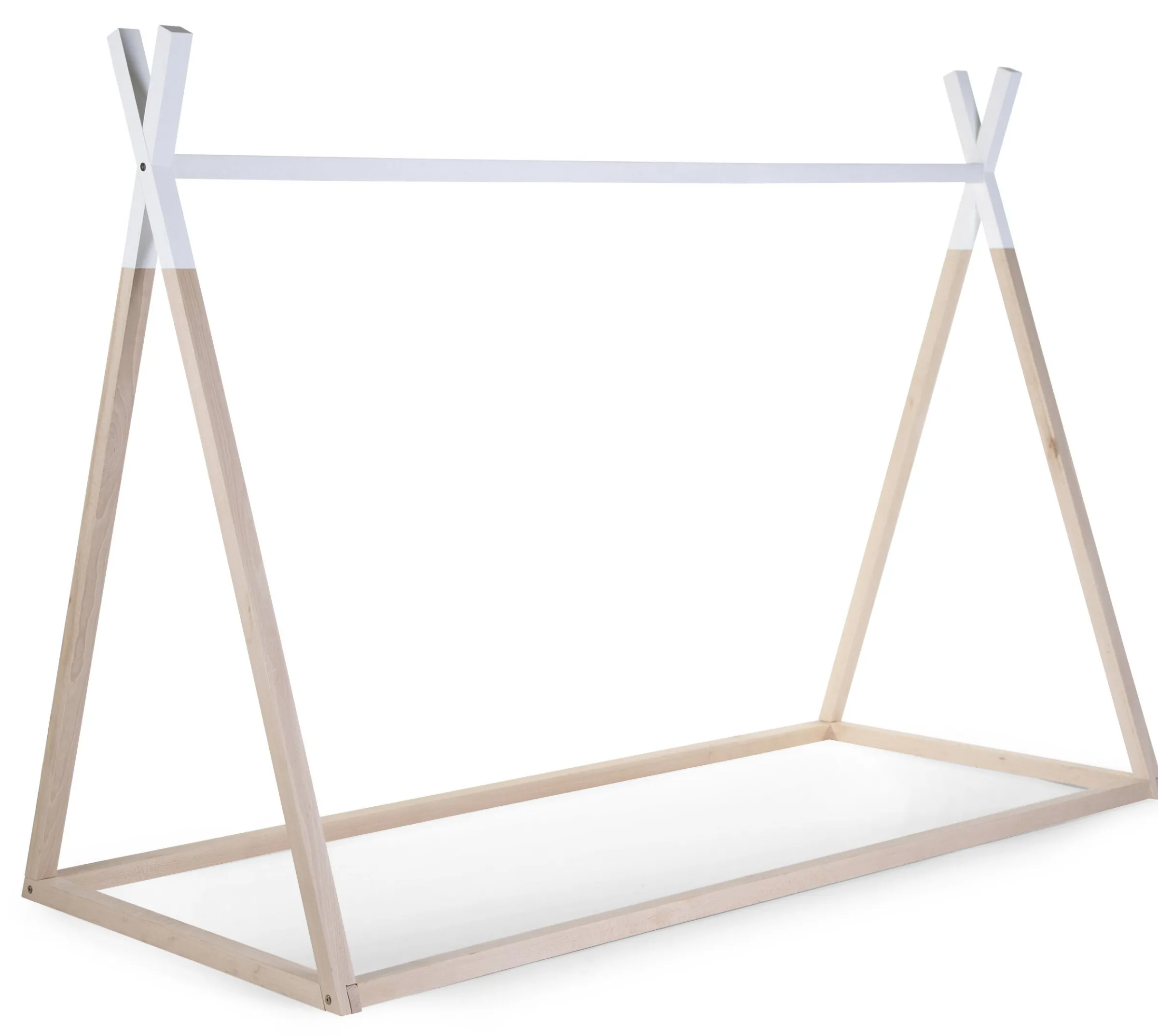 Childhome Cadres De Lit|Lits D'enfant Et De Bébé-Lit Tipi Junior - 90x200 Cm - Bois - Naturel Blanc