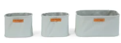Childhome Paniers De Rangement-Lot de 3 paniers de rangement suspendus Polyester gris