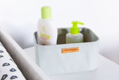 Childhome Paniers De Rangement-Lot de 3 paniers de rangement suspendus Polyester gris