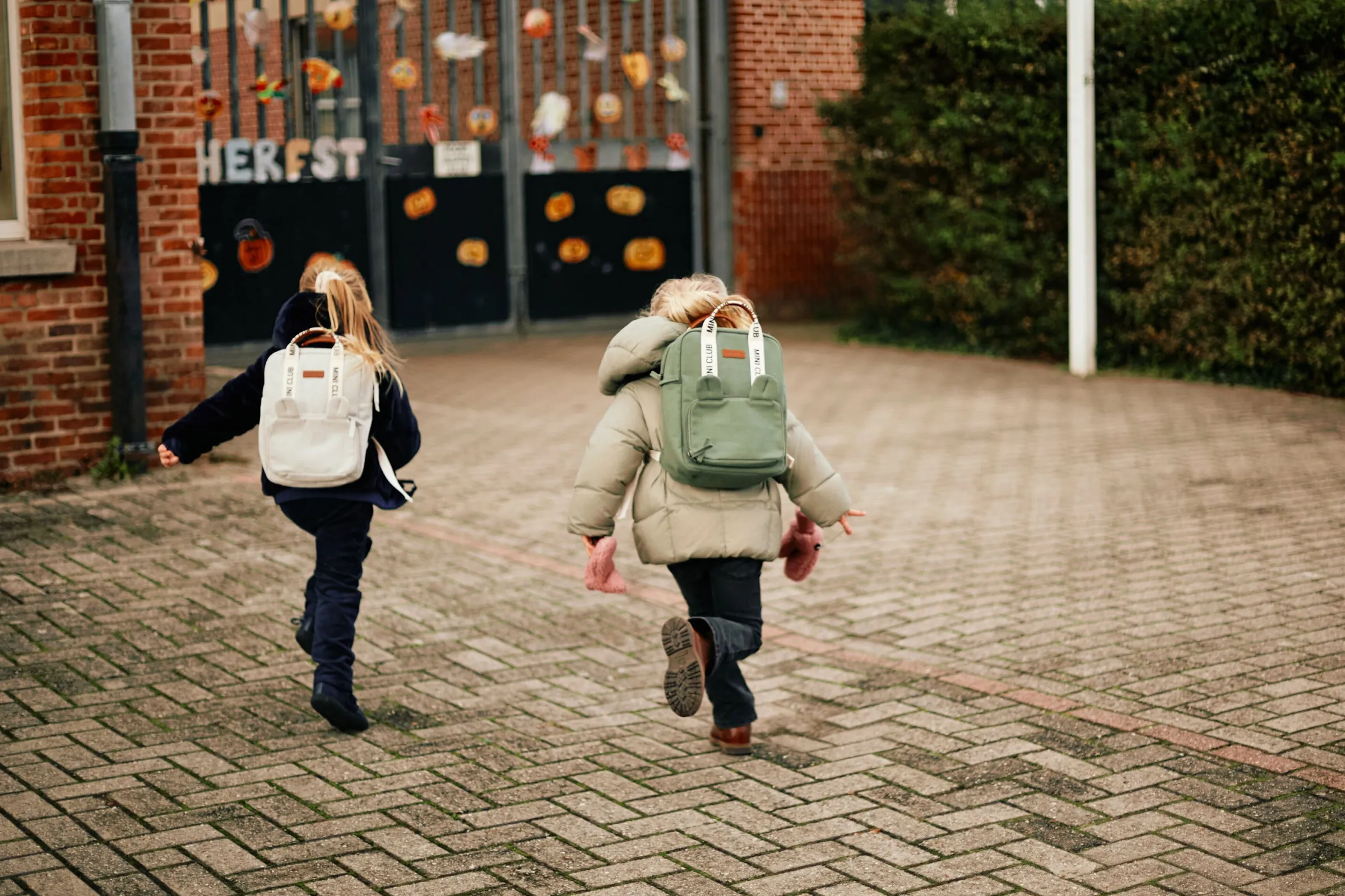 Childhome Kids Bags|Kids Bags-Mini Club Sac a dos Enfant - Signature - Canvas - Vert