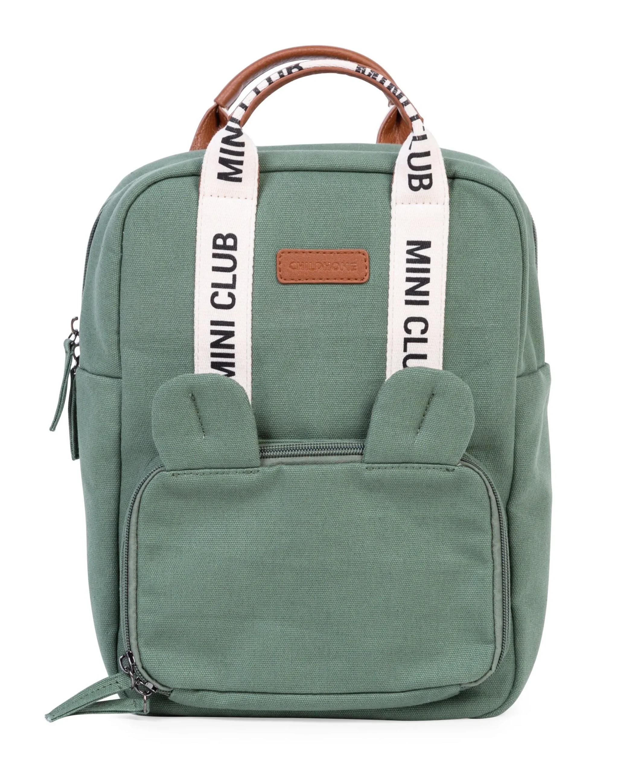 Childhome Kids Bags|Kids Bags-Mini Club Sac a dos Enfant - Signature - Canvas - Vert