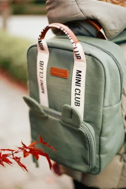Childhome Kids Bags|Kids Bags-Mini Club Sac a dos Enfant - Signature - Canvas - Vert