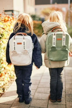 Childhome Kids Bags|Kids Bags-Mini Club Sac a dos Enfant - Signature - Canvas - Vert