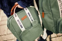 Childhome Kids Bags|Kids Bags-Mini Club Sac a dos Enfant - Signature - Canvas - Vert