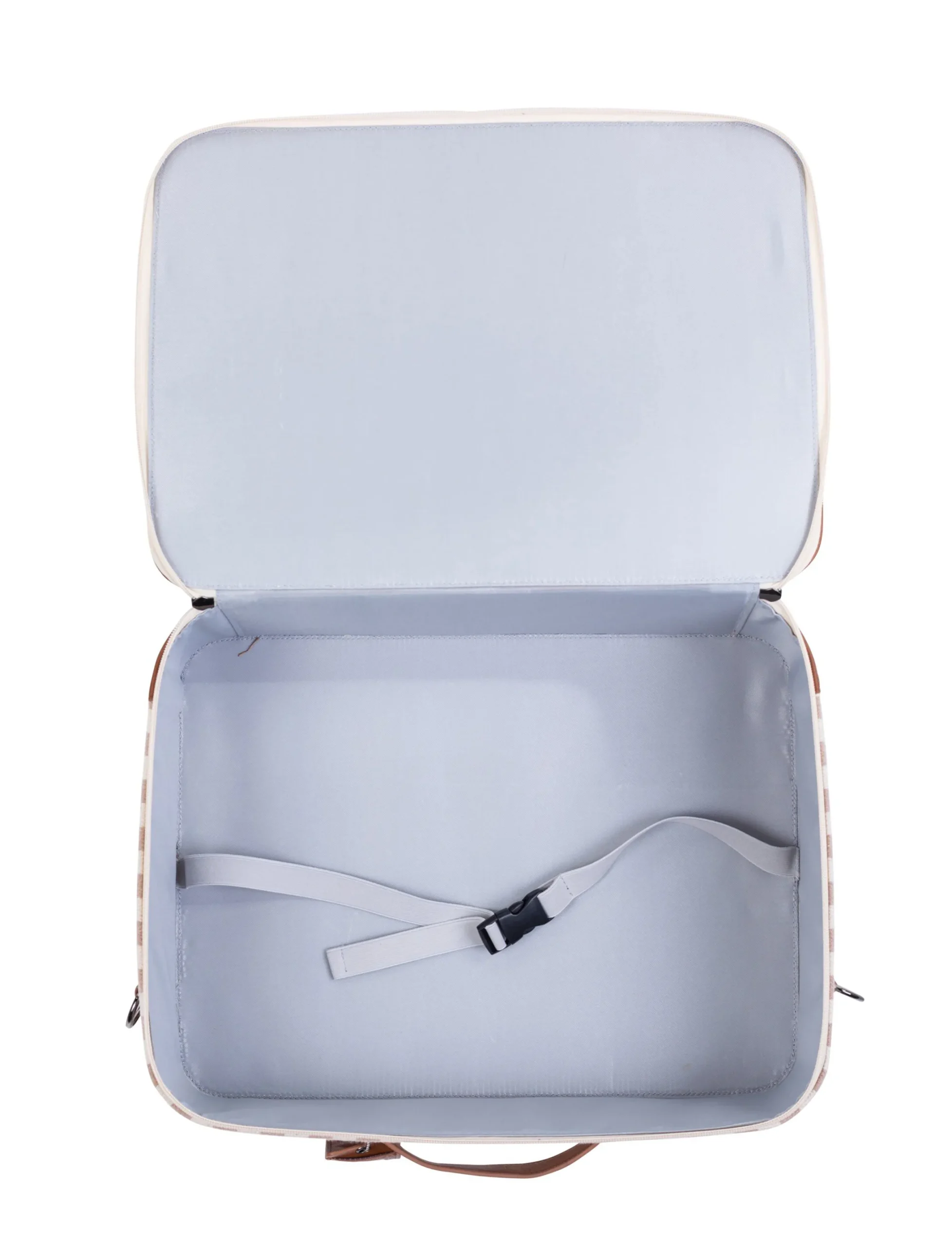 Childhome Kids Bags|Kids Bags-Mini Traveller Kids Suitcase - Rayures - Nude/Terracotta