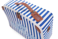 Childhome Kids Bags|Kids Bags-Mini Traveller Kids Suitcase - Rayures - Bleu Electrique /Bl