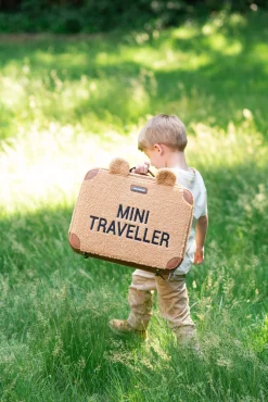 Childhome Kids Bags|Kids Bags-Mini Traveller Valise Enfant - Teddy Brun