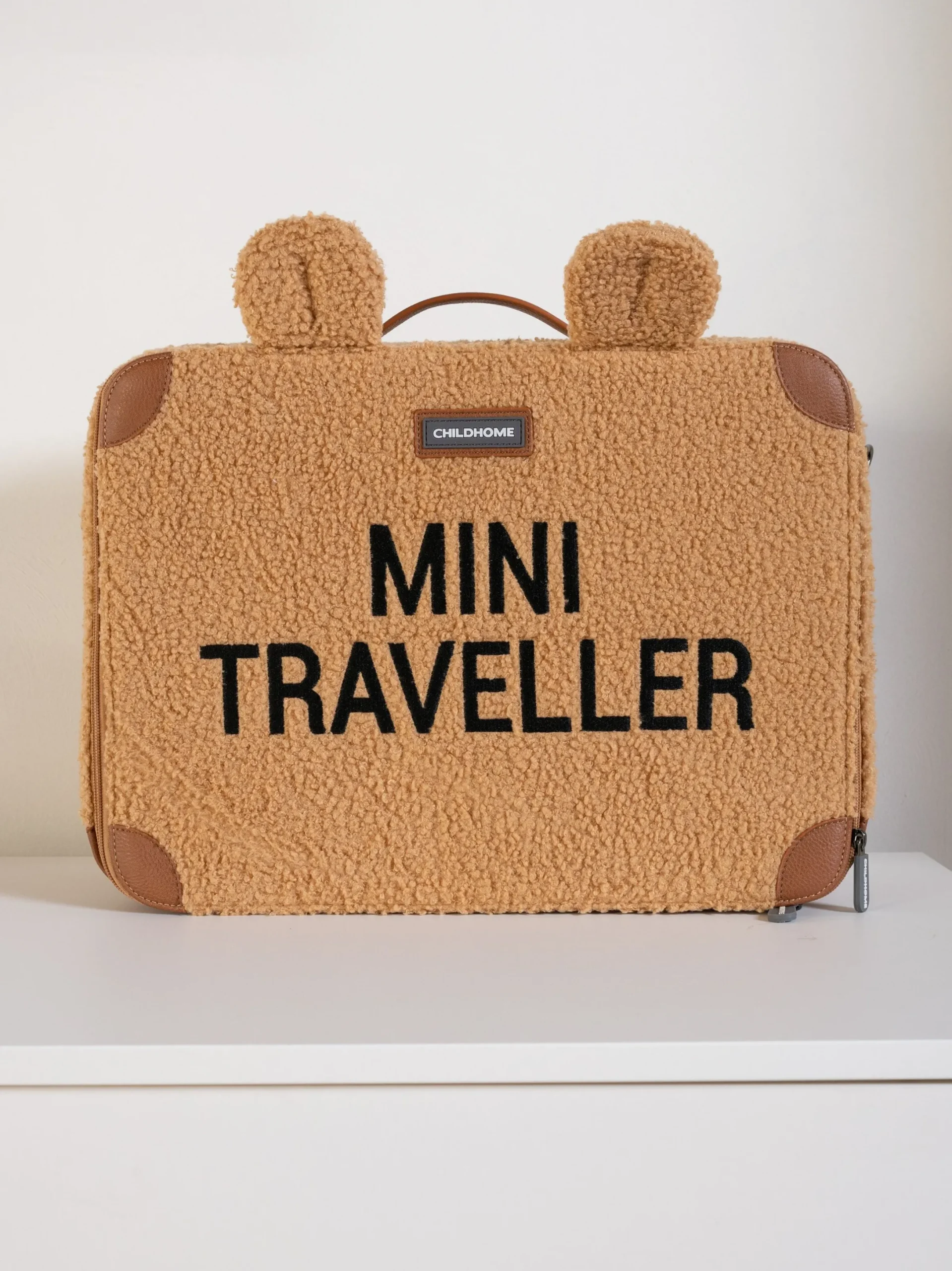 Childhome Kids Bags|Kids Bags-Mini Traveller Valise Enfant - Teddy Brun