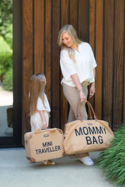 Childhome Kids Bags|Kids Bags-Mini Traveller Valise Enfant - Teddy Brun