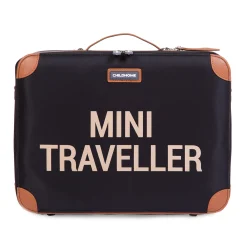 Childhome Kids Bags|Kids Bags-Mini Traveller Valise Enfant - Noir Or