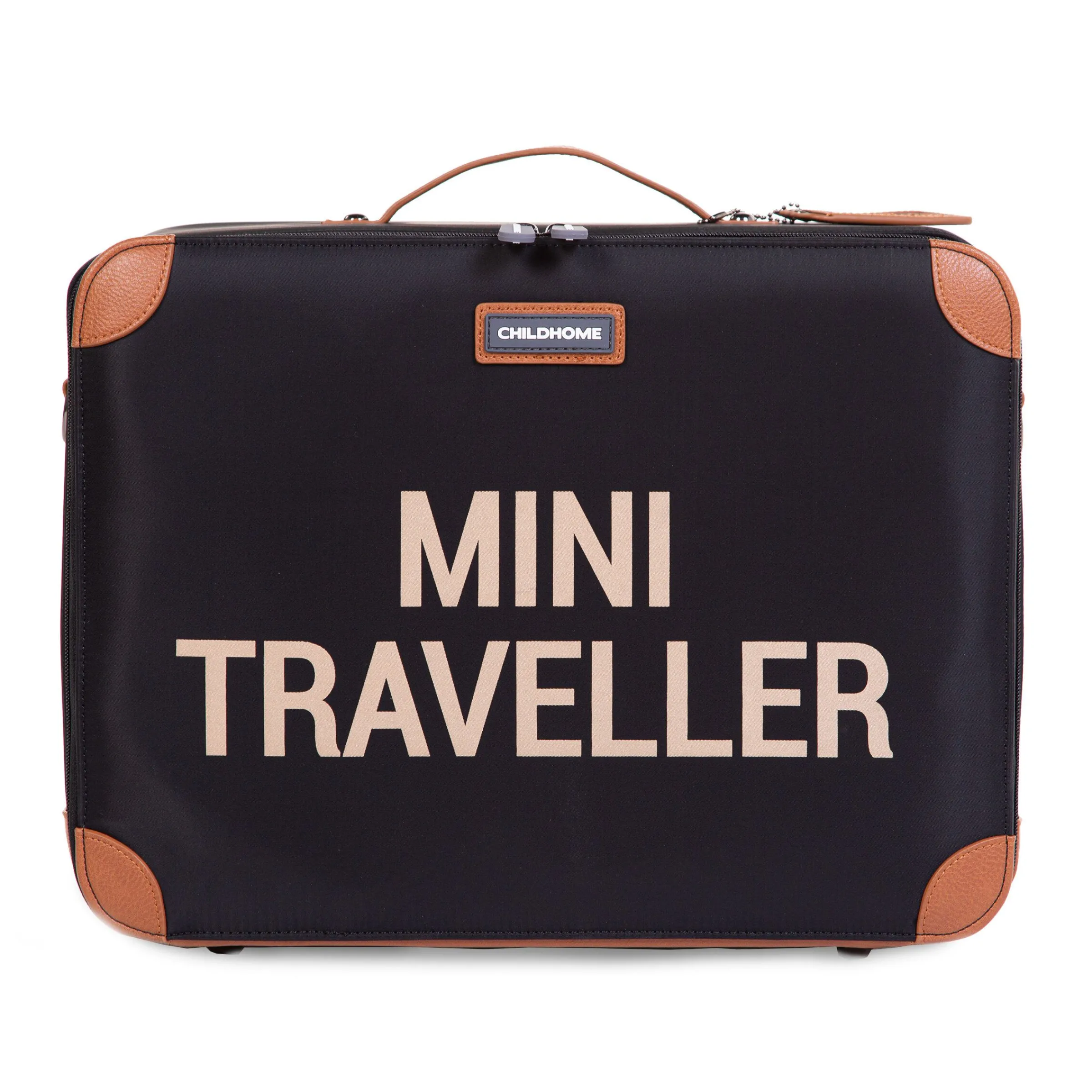 Childhome Kids Bags|Kids Bags-Mini Traveller Valise Enfant - Noir Or