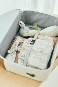 Childhome Kids Bags-Mini Traveller Valise Enfant - Teddy Ecru