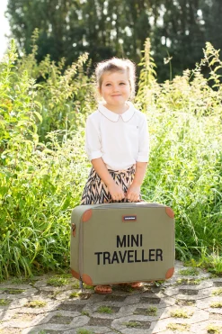 Childhome Kids Bags|Kids Bags-Mini Traveller Valise Enfant - Toile - Kaki