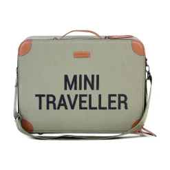 Childhome Kids Bags|Kids Bags-Mini Traveller Valise Enfant - Toile - Kaki