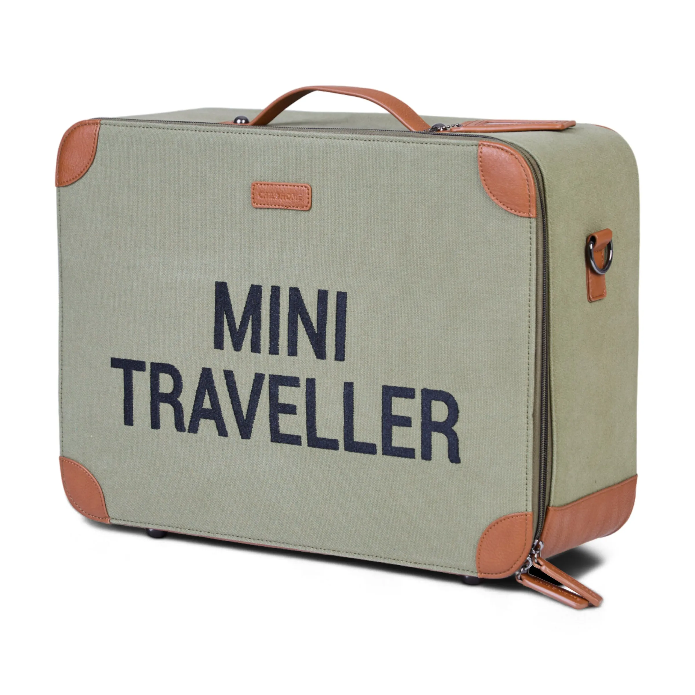 Childhome Kids Bags|Kids Bags-Mini Traveller Valise Enfant - Toile - Kaki