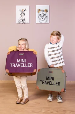 Childhome Kids Bags|Kids Bags-Mini Traveller Valise Enfant - Toile - Kaki