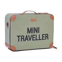 Childhome Kids Bags|Kids Bags-Mini Traveller Valise Enfant - Toile - Kaki