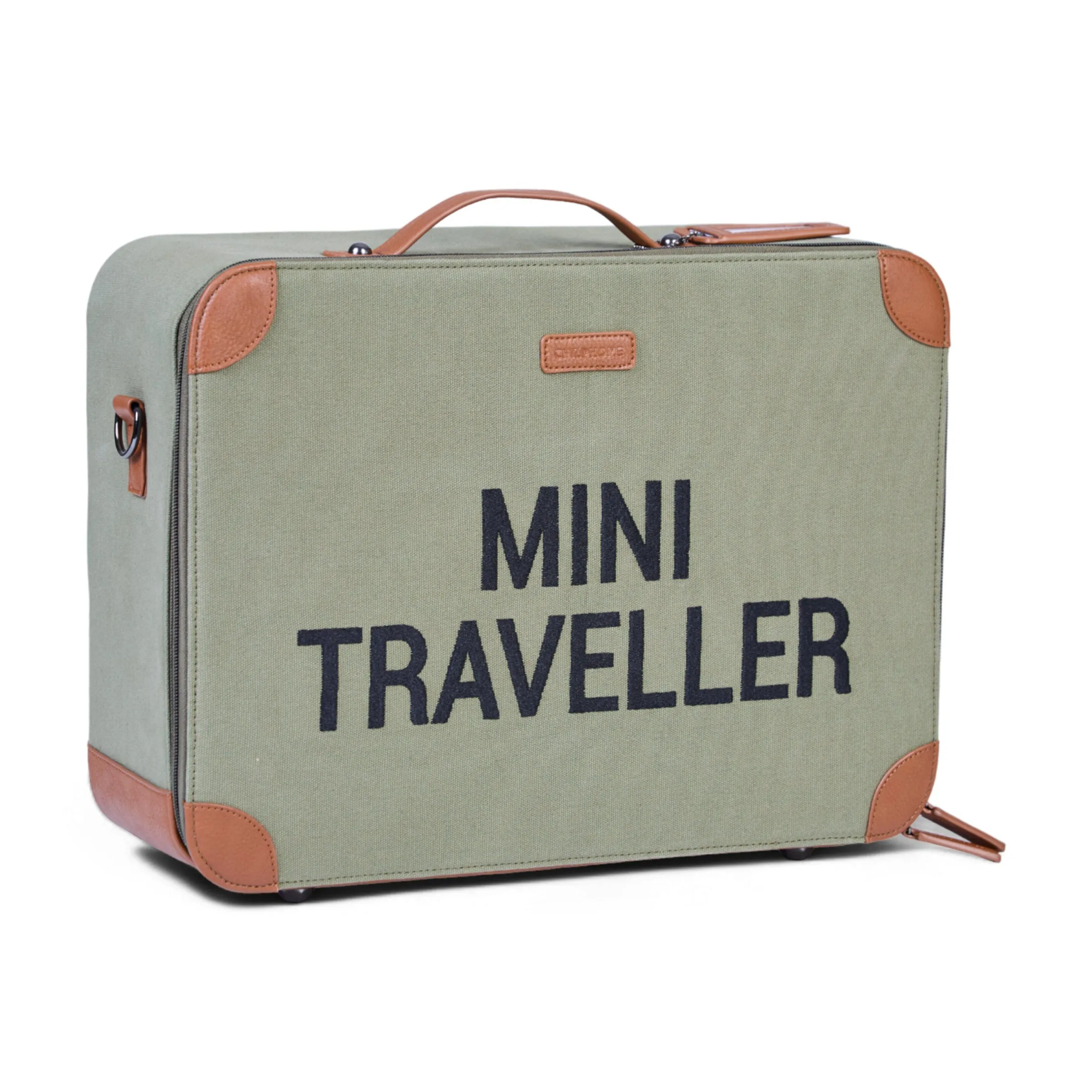 Childhome Kids Bags|Kids Bags-Mini Traveller Valise Enfant - Toile - Kaki