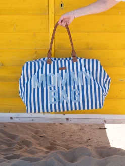Childhome Mommy Bag ®|Mommy Bag ®-Mommy Bag ® Sac à Langer - Rayures - Bleu Electrique /Bleu