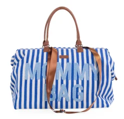 Childhome Mommy Bag ®|Mommy Bag ®-Mommy Bag ® Sac à Langer - Rayures - Bleu Electrique /Bleu
