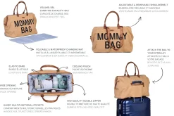 Childhome Mommy Bag ®|Mommy Bag ®-Mommy Bag ® Sac A Langer - Teddy Brun