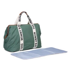 Childhome Signature Collection|Mommy Bag ®-Mommy Bag ® Sac A Langer - Signature - Toile - Vert