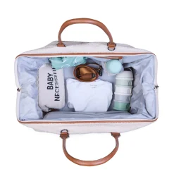 Childhome Mommy Bag ®|Mommy Bag ®-Mommy Bag ® Sac A Langer - Teddy Ecru