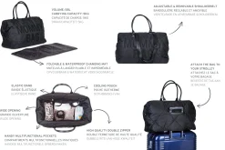 Childhome Mommy Bag ®|Mommy Bag ®-Mommy Bag ® Sac A Langer - Matelassé - Noir